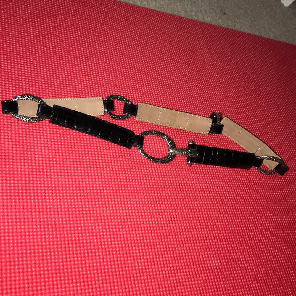 AUTHENTIC Brighton belt black leather belt size 36